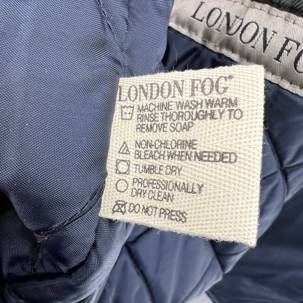 Vintage London Fog Mens Plaid Zip-In Liner Jacket for Trench Coat Maincoats Sz M - Picture 4 of 9